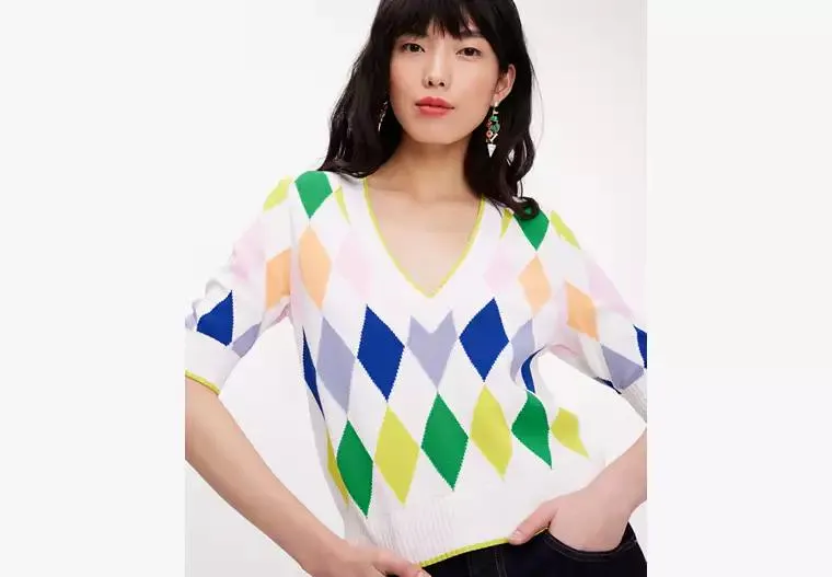 Spring Argyle Sweater