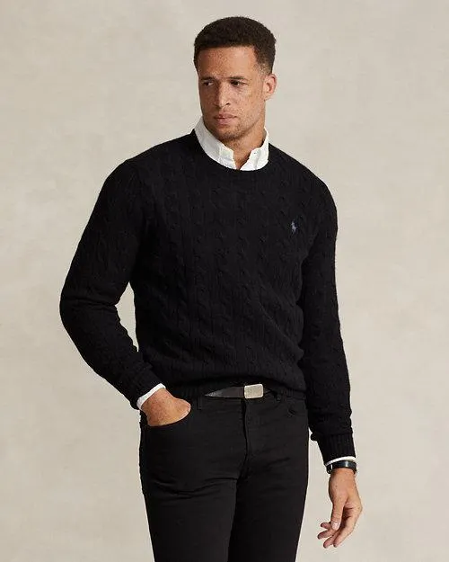 Cable-Knit Wool-Cashmere Sweater
