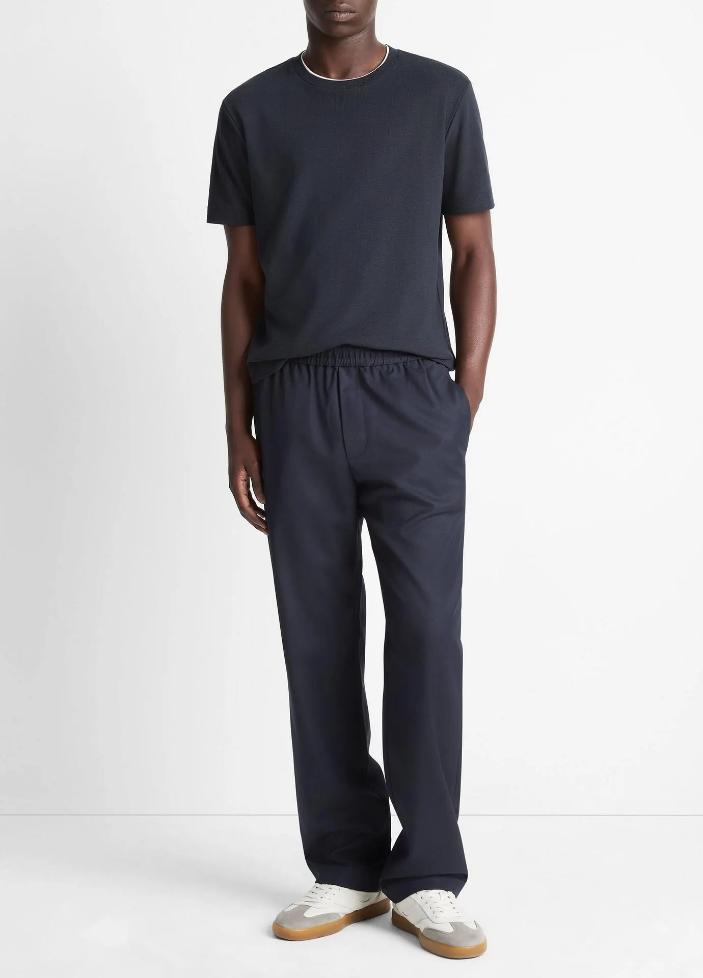 Louie Relaxed Wool-Blend Twill Pant