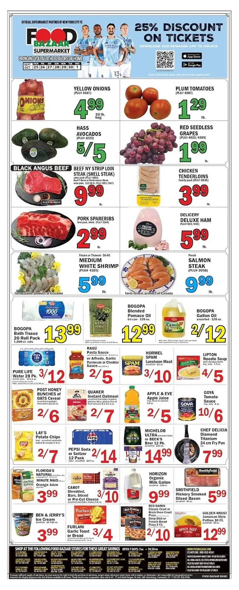 Weekly ad Food Bazaar circular from September 25 to October 1 2025 - Page 1