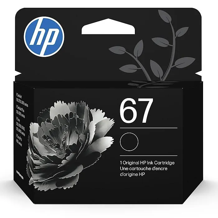 HP 67 Black Standard Yield Ink Cartridge,