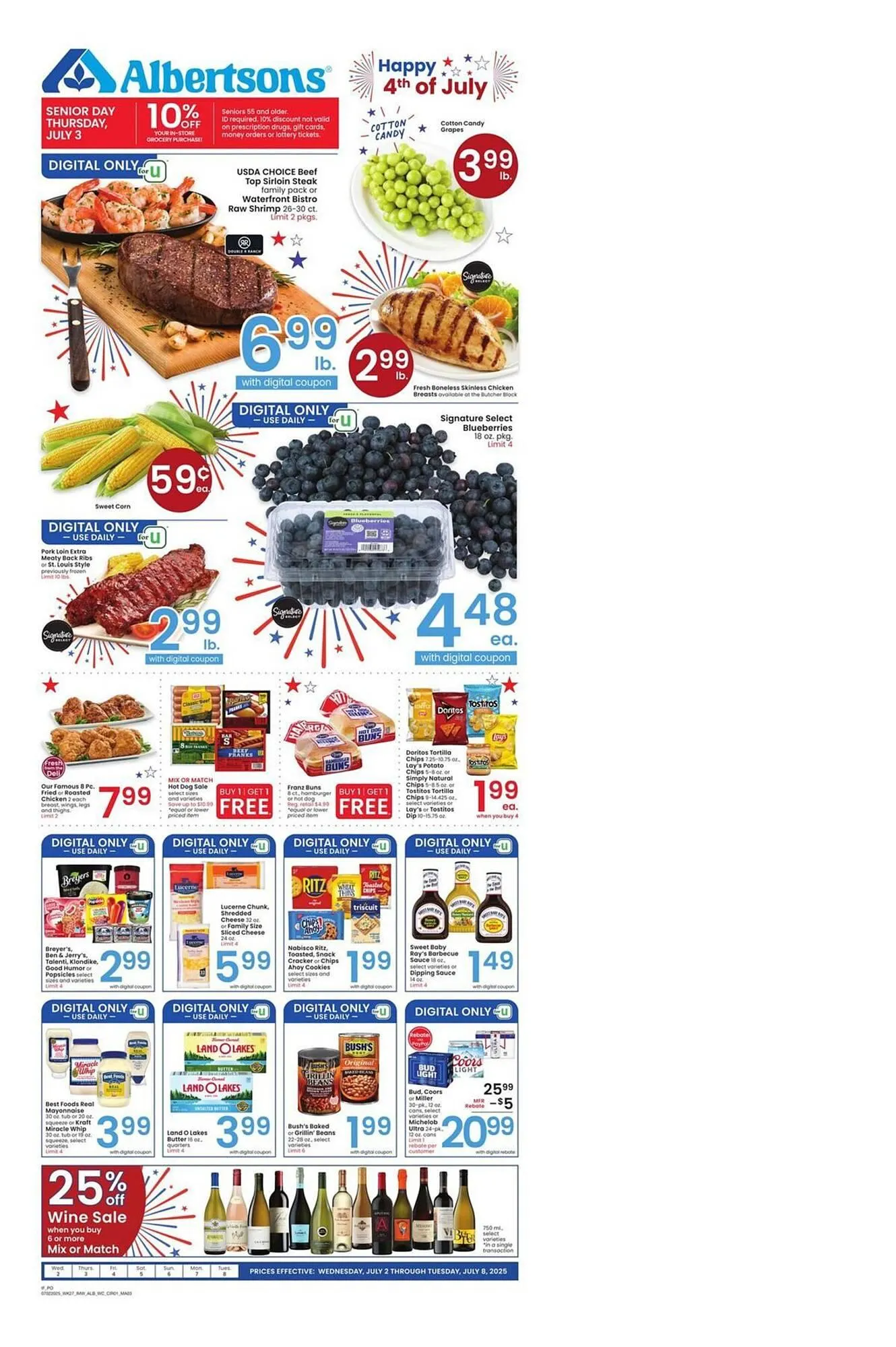 Weekly ad Albertsons Weekly Ad from July 2 to July 8 2025 - Page 1