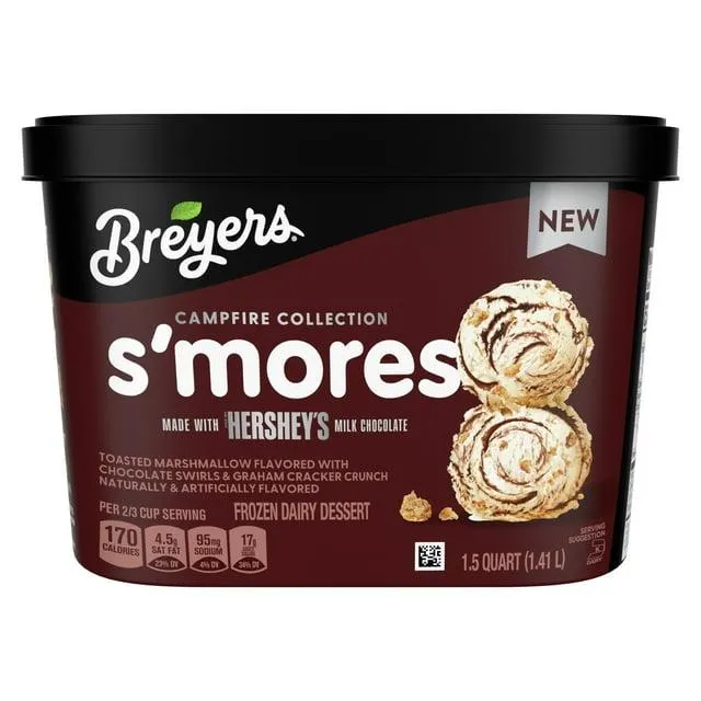 Breyers Campfire Collection S'mores Ice Cream made with Hershey's milk chocolate 48 oz