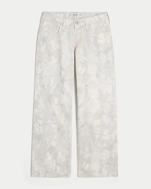 Low-Rise Camo Baggy Jeans