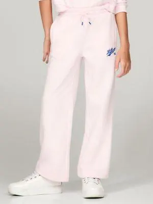 Kids' Script Logo Wide-Leg Sweatpant
