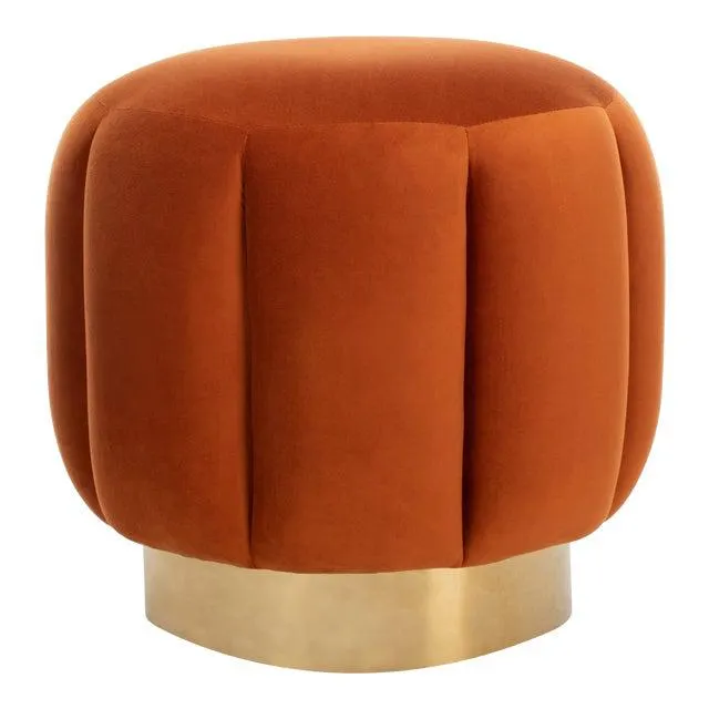 Tufted Ottoman in Sienna