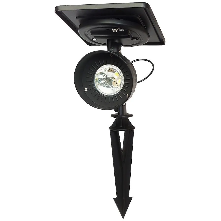 Gama Sonic Progressive 100.0 -Lumens 1.0 -Watt Black Warm White Solar LED Flood light