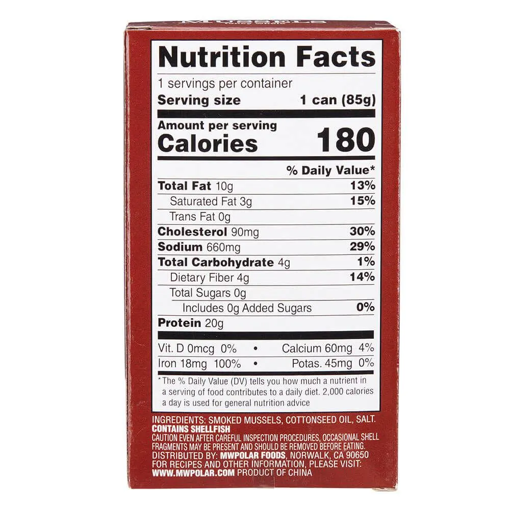 Polar Fancy While Smoked Mussels Hand-Packed Oil, 3 oz