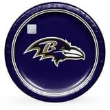 Baltimore Ravens NFL Round Paper Plates, 10", 85 ct.