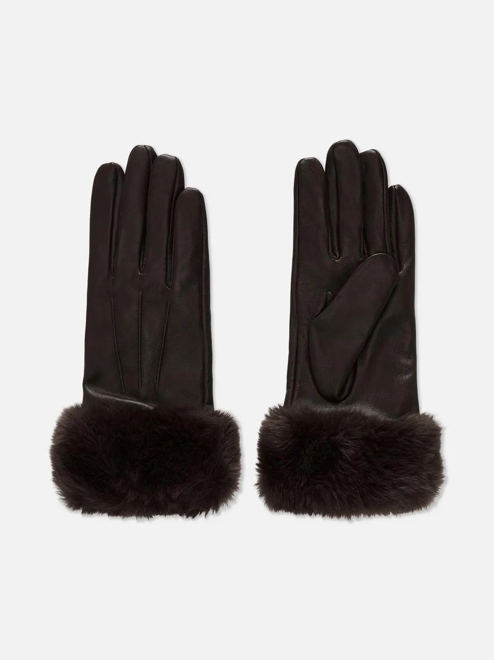 Paula Echevarría Faux Fur Trim Gloves