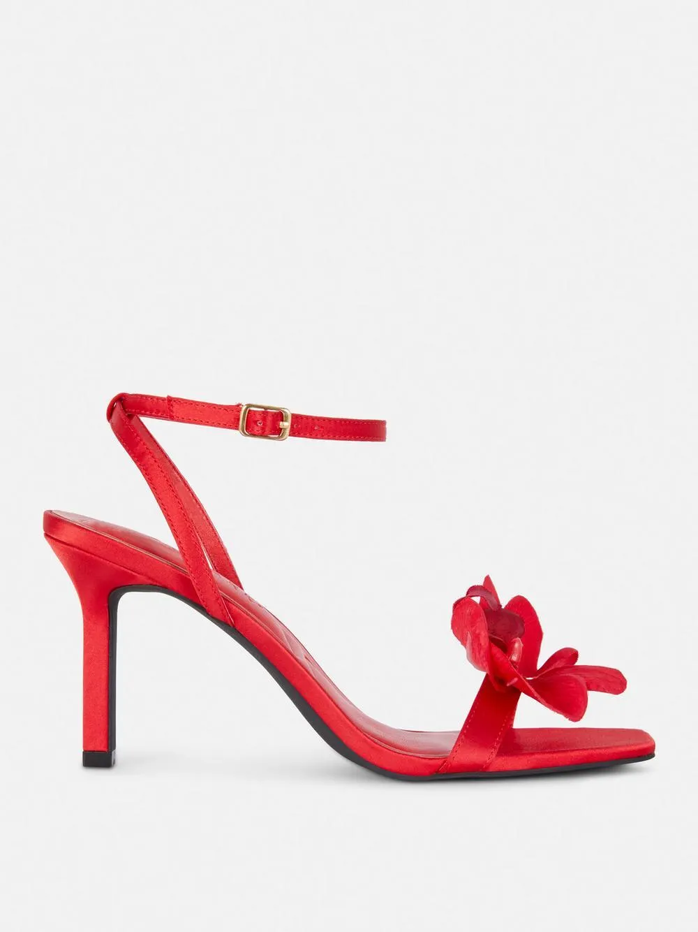 Floral Open Toe Heels