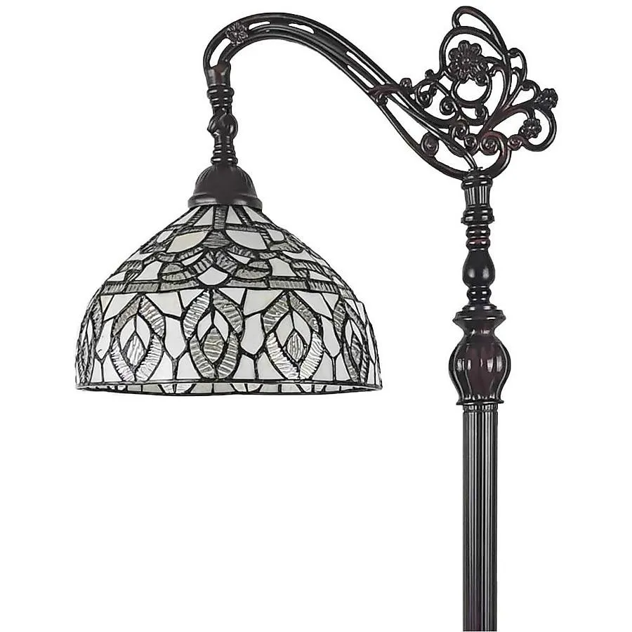 Amora Lighting 62-in Arc Floor Lamp with Glass Shade