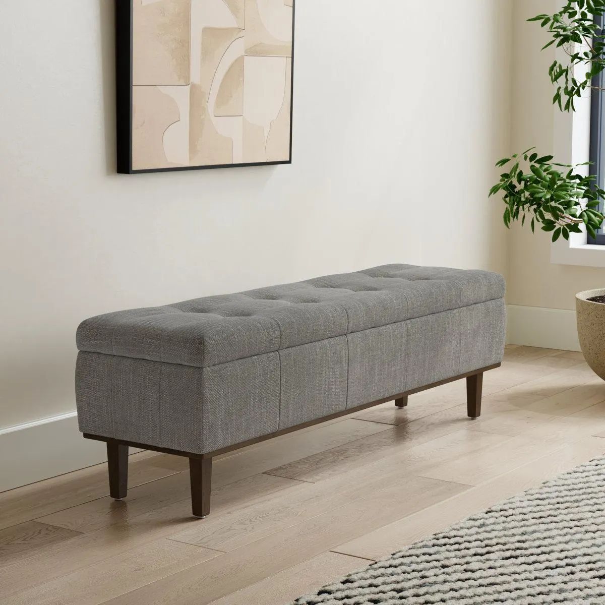 Colter Upholstered Flip Top Storage Bench