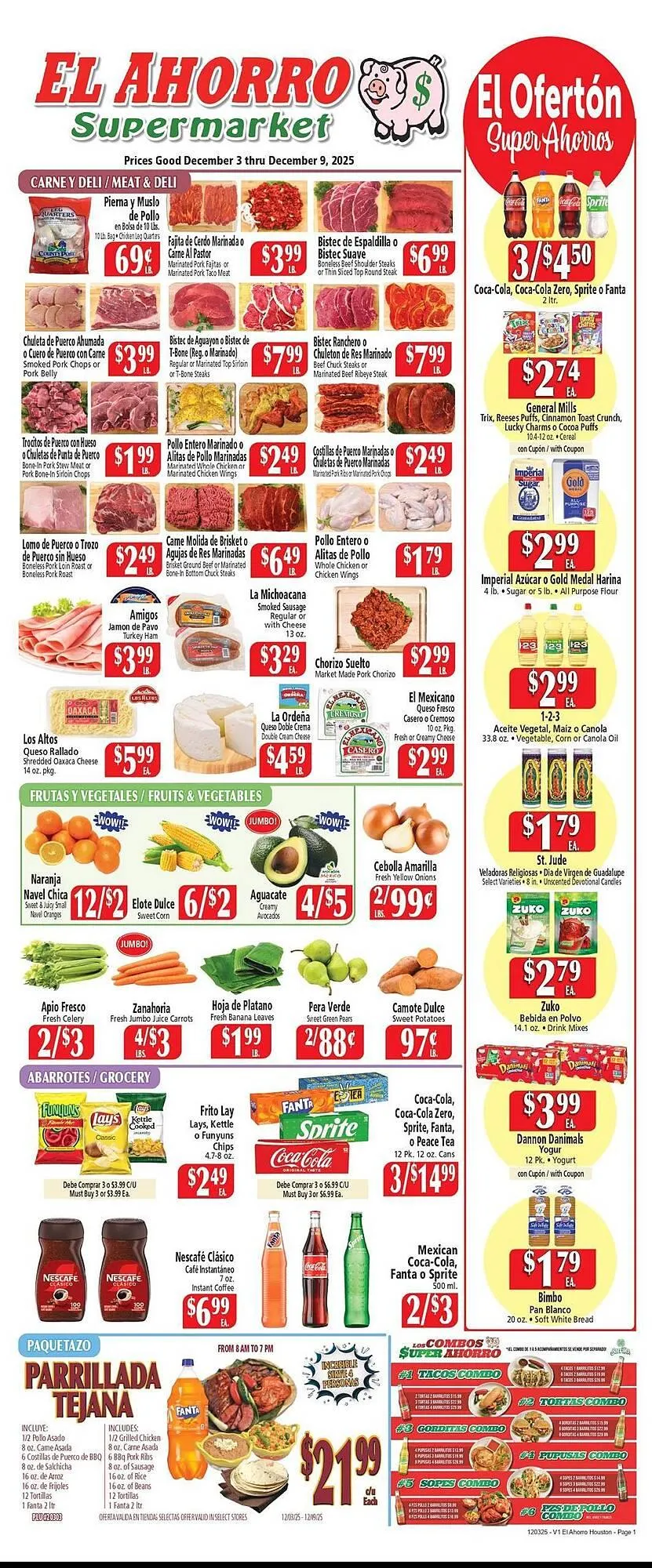 Weekly ad El Ahorro weekly ad from December 3 to December 9 2025 - Page 1