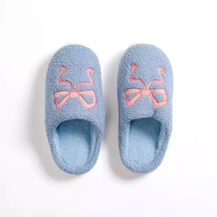 Small Boucle Bow Slippers