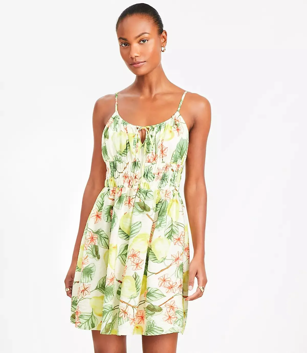 Blossom Smocked Strappy Mini Dress