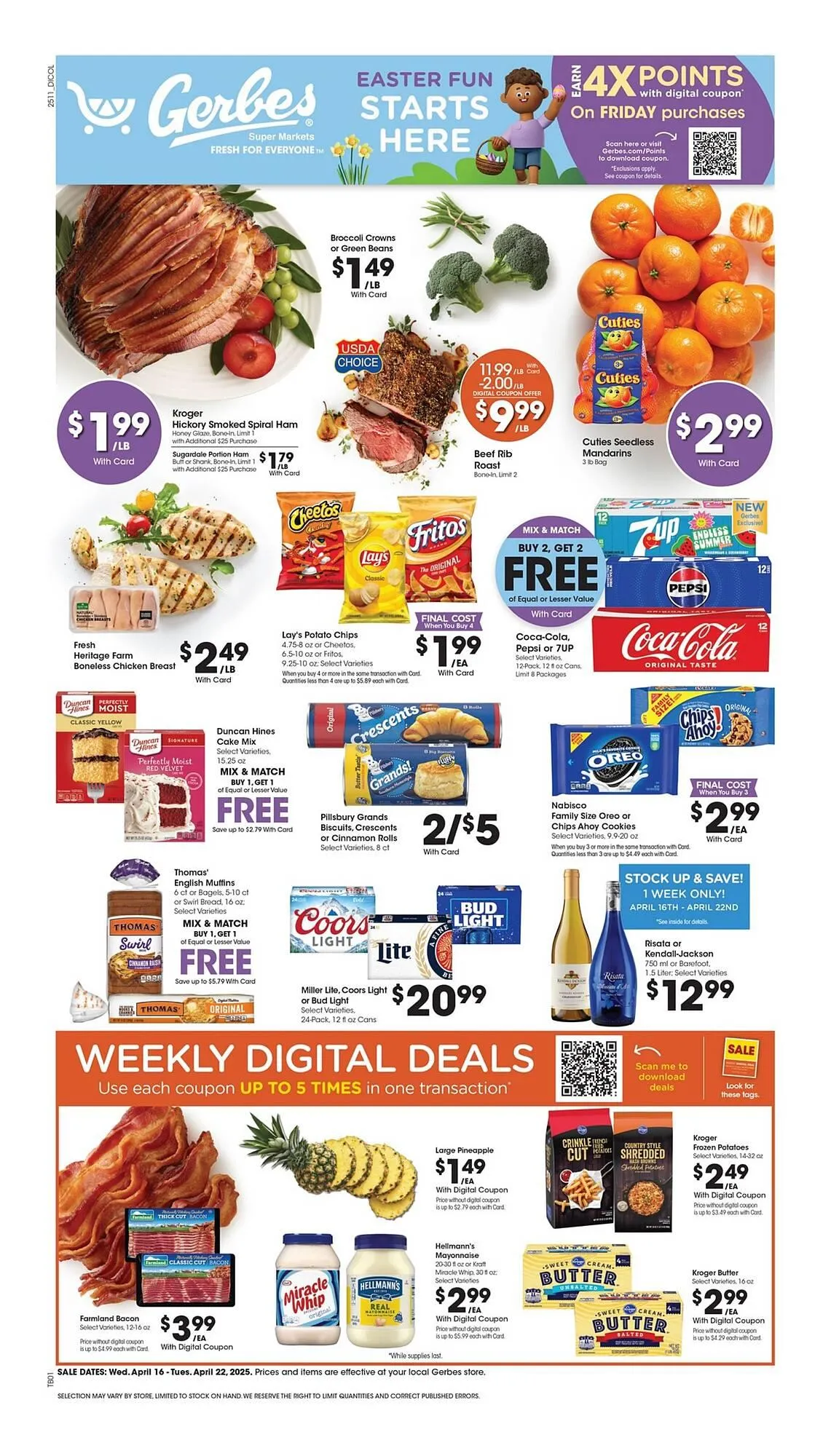 Weekly ad Gerbes ad from April 16 to April 22 2025 - Page 1