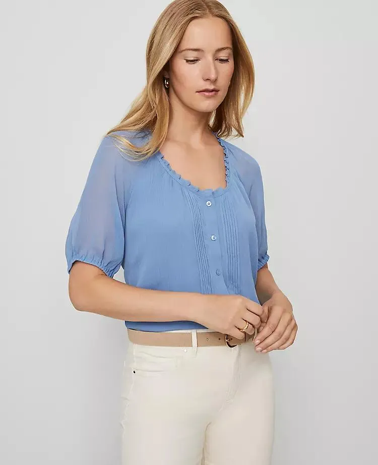 Pintucked Raglan Popover