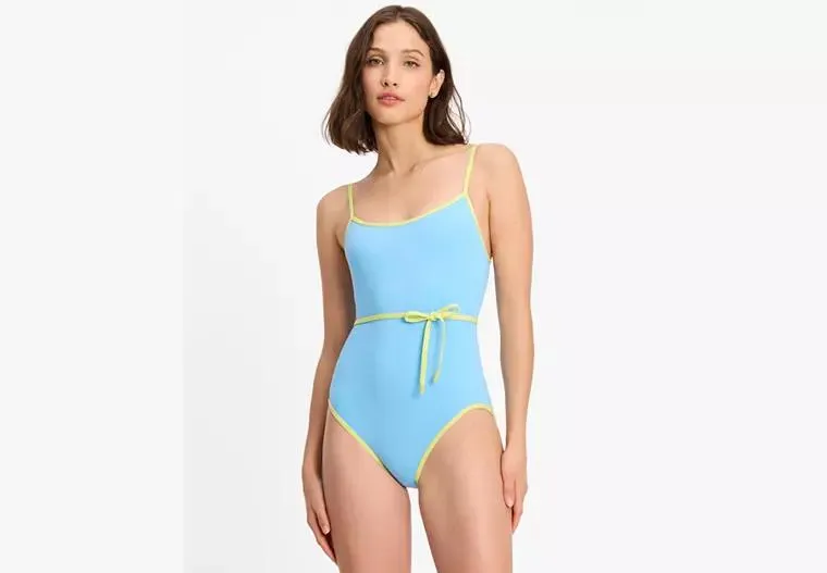 Colorblock Belted One-piece