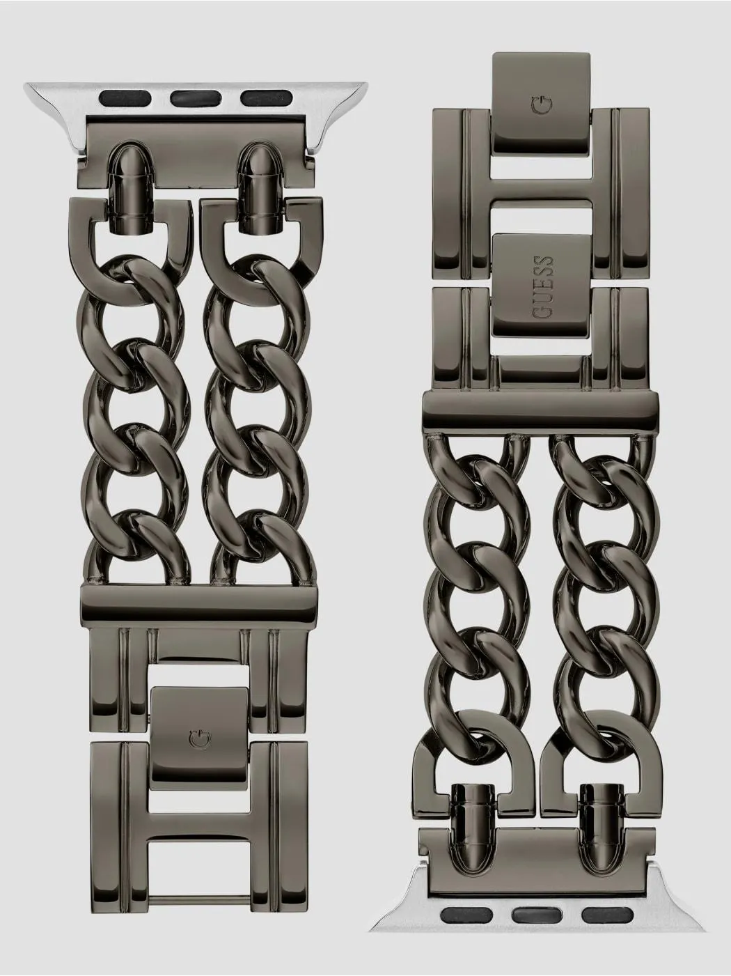 Dark Silver-Tone Chain 42-44 mm Band for Apple Watch®