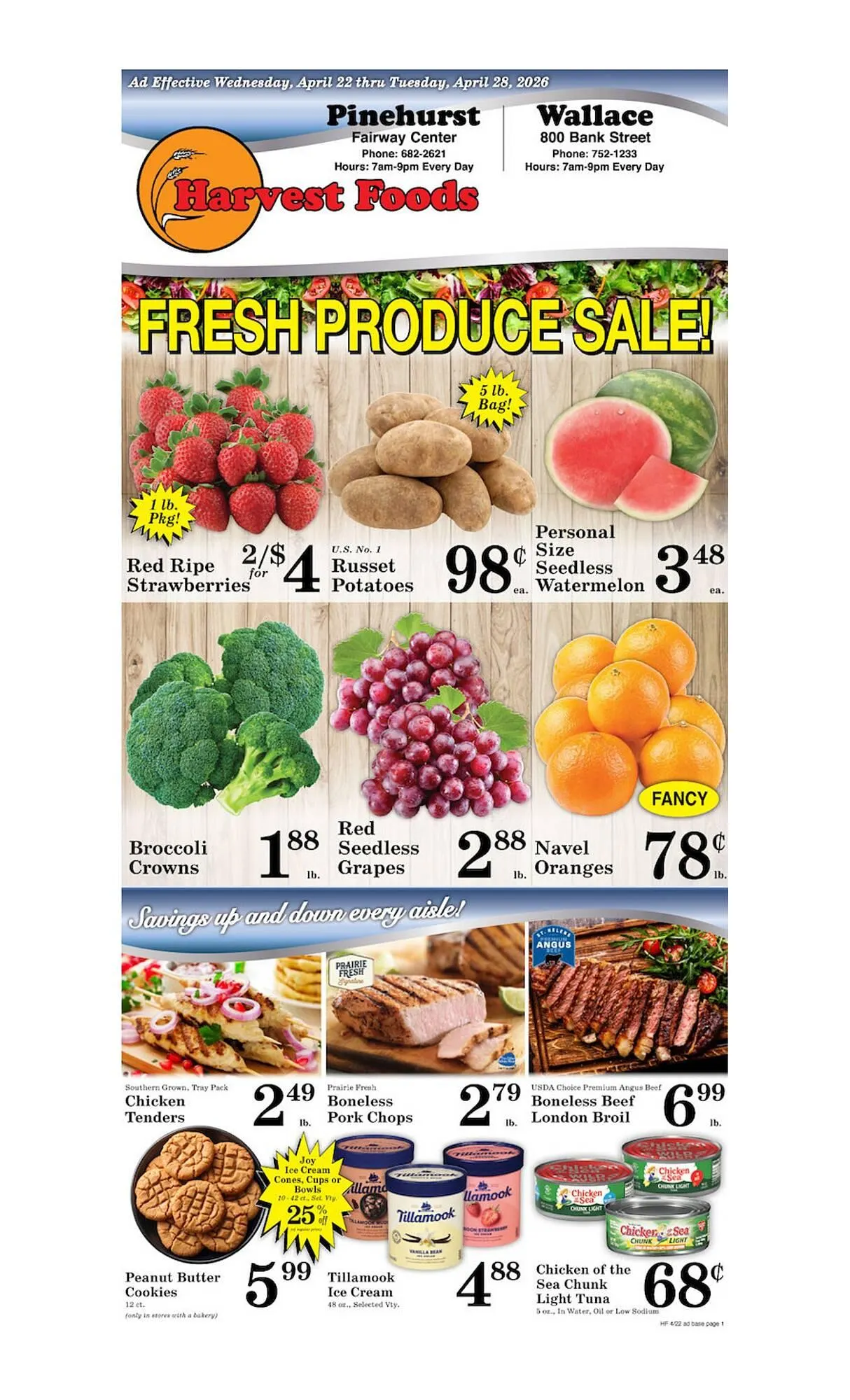 Weekly ad Harvest Foods weekly ad from April 22 to April 28 2026 - Page 1