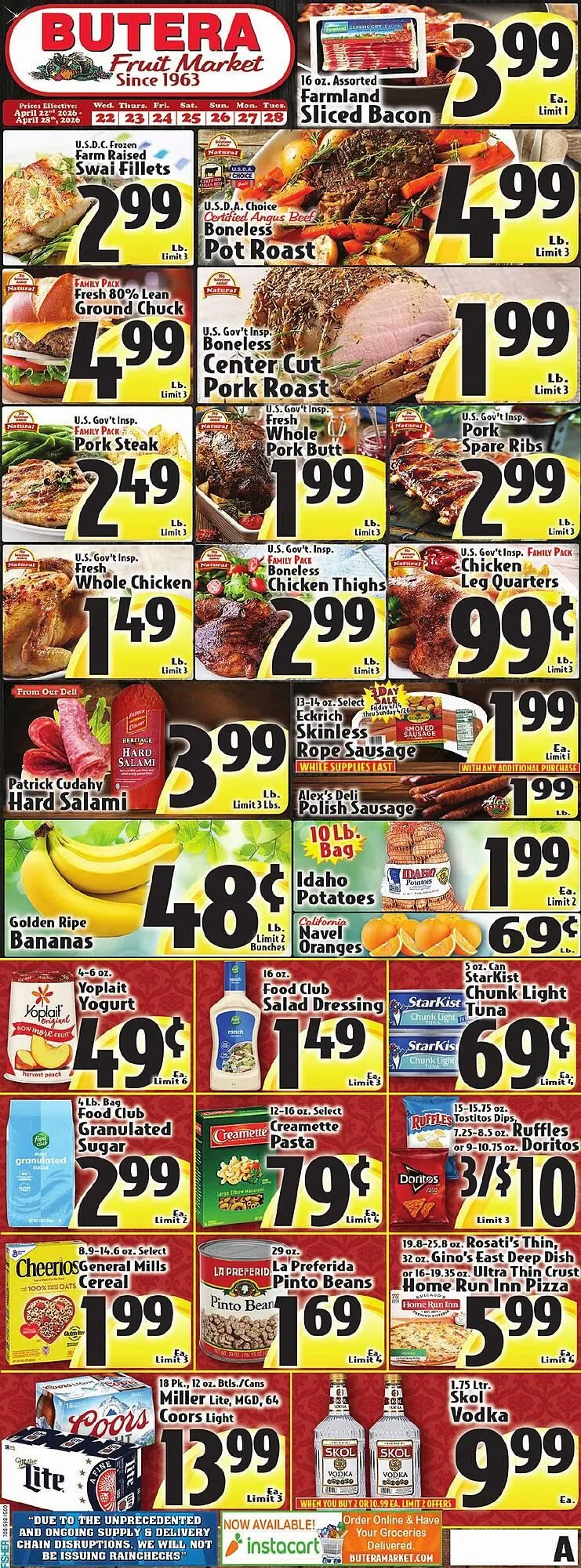 Weekly promotion Butera weekly ad spanning from April 23 to April 28 2026 - Page 1 for Catalogue 365