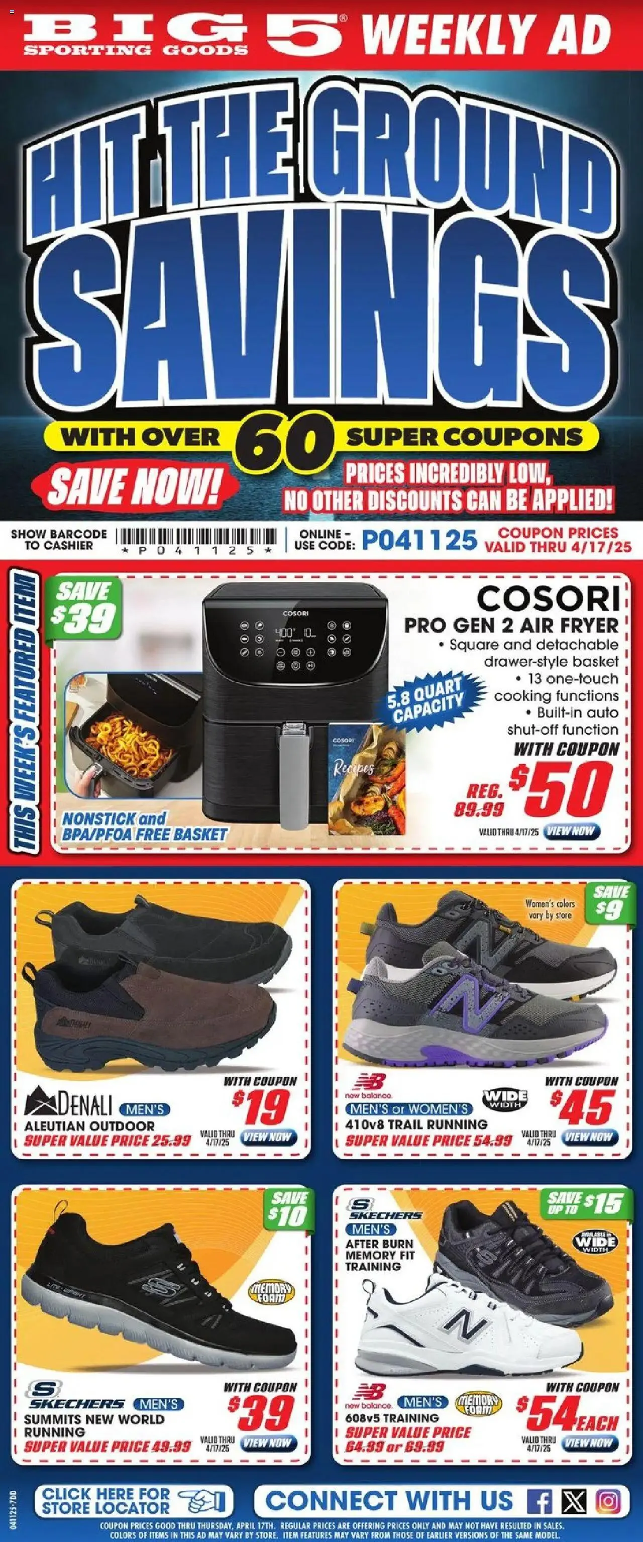 Weekly ad Big 5 Sporting Goods Weekly Ad from April 11 to April 17 2025 - Page 1