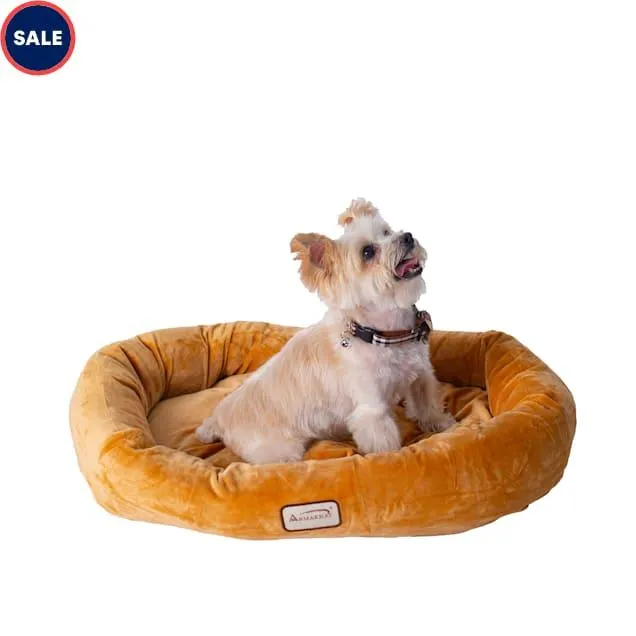 Armarkat Brown Bolstered Pet Bed, 29" L X 21" W X 5" H