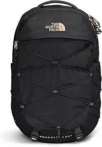 THE NORTH FACE Women's Borealis Luxe Commuter Laptop Backpack, TNF Black/Burnt Coral Metallic-NPF, One Size