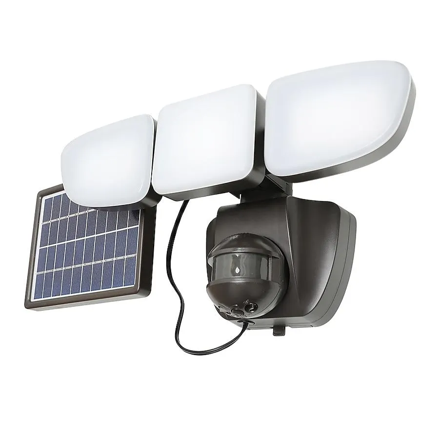 HALO SLFS Series 2000 -Lumens 20 -Watt Bronze Line voltage Bright White Solar LED Flood light Motion Sensor