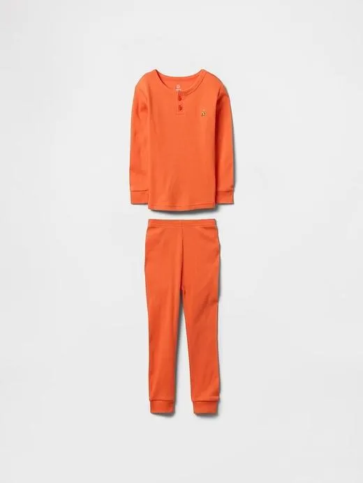 Baby & Toddler Organic Ribbed Cotton PJ Set