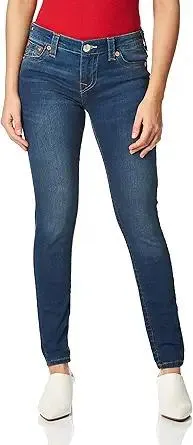 True Religion Women's Halle Mid Rise Super Skinny Fit Jean