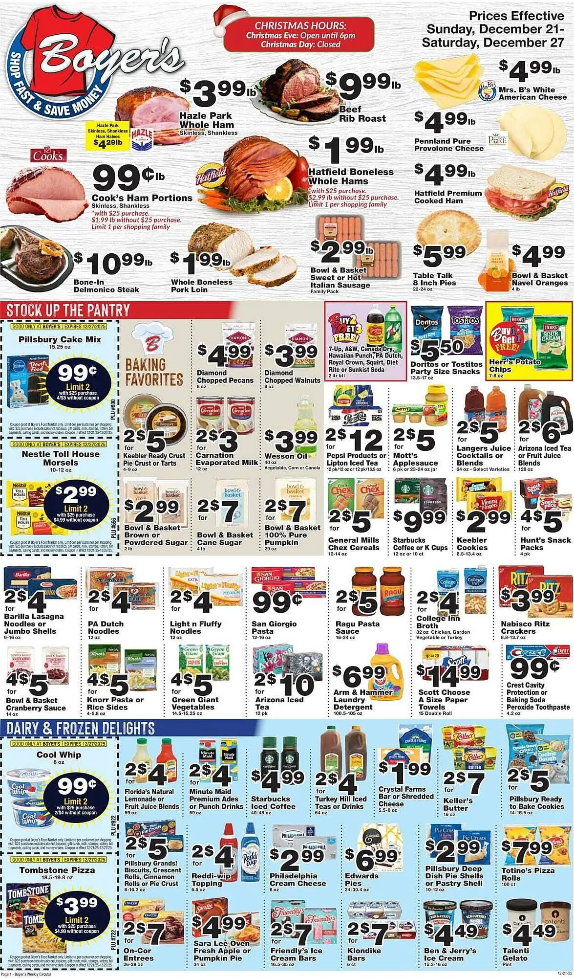 Weekly ad Boyer's Food Markets weekly ad from December 21 to December 27 2025 - Page 1