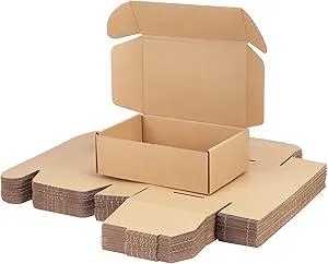 PHAREGE 9x6x3 inch Shipping Boxes Bulk 25 Pack Brown, Tab Lock Tuck Top Mailer Boxes for Packaging Small Business, Small Cardboard Gift Boxes for Wrapping Mailing Present