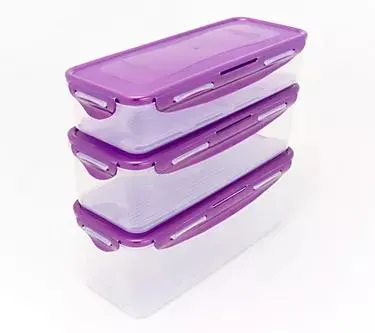 LocknLock 3-Pc Stackable Refrigerator Storage Set w/ Drip Trays