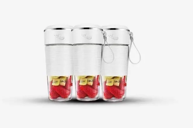 BDI TECHNOLOGY Portable Juice Blender Cup with 6 Blades Ice Crusher & USB Rechargeable--3pack
