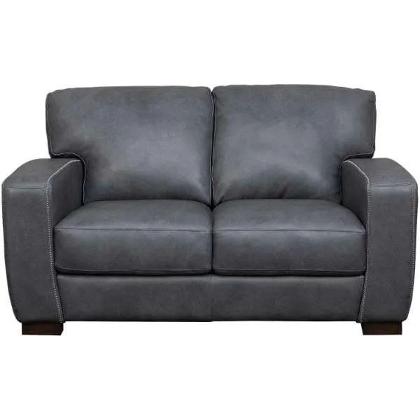 Aosta Italian All Leather Loveseat