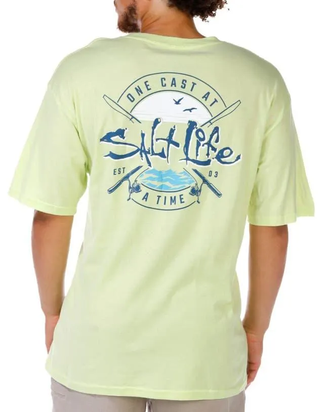 Salt Life Mens One Cast At A Time T-Shirt