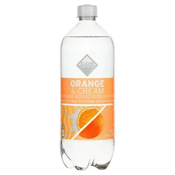 Clear American Sparkling Water, Orange & Cream, 33.8 fl oz
