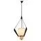 Mid-Century Modern Teak and Opal Glass Lamp, Italy, 1960s
