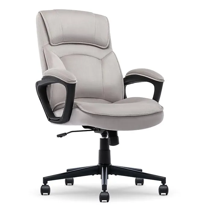 Serta Comfort Classic Ergonomic Velvet Fabric Swivel Executive Chair,
