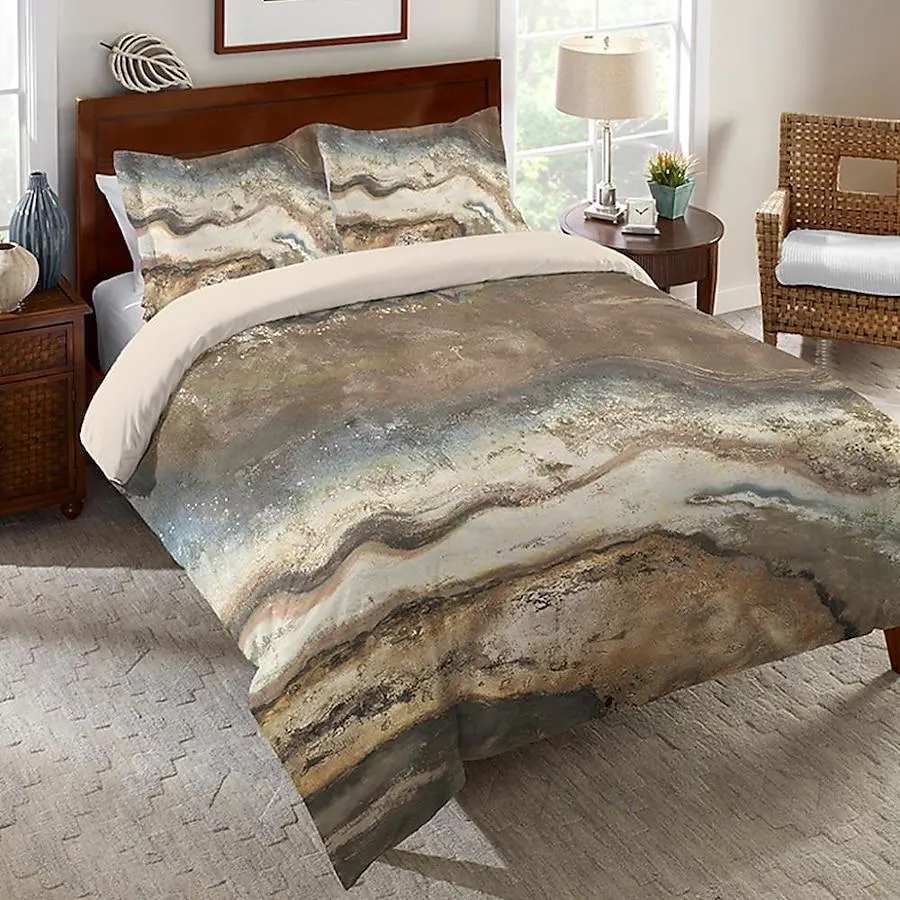 Laural Home Lava Flow Multi-colored Abstract Twin Comforter Cotton