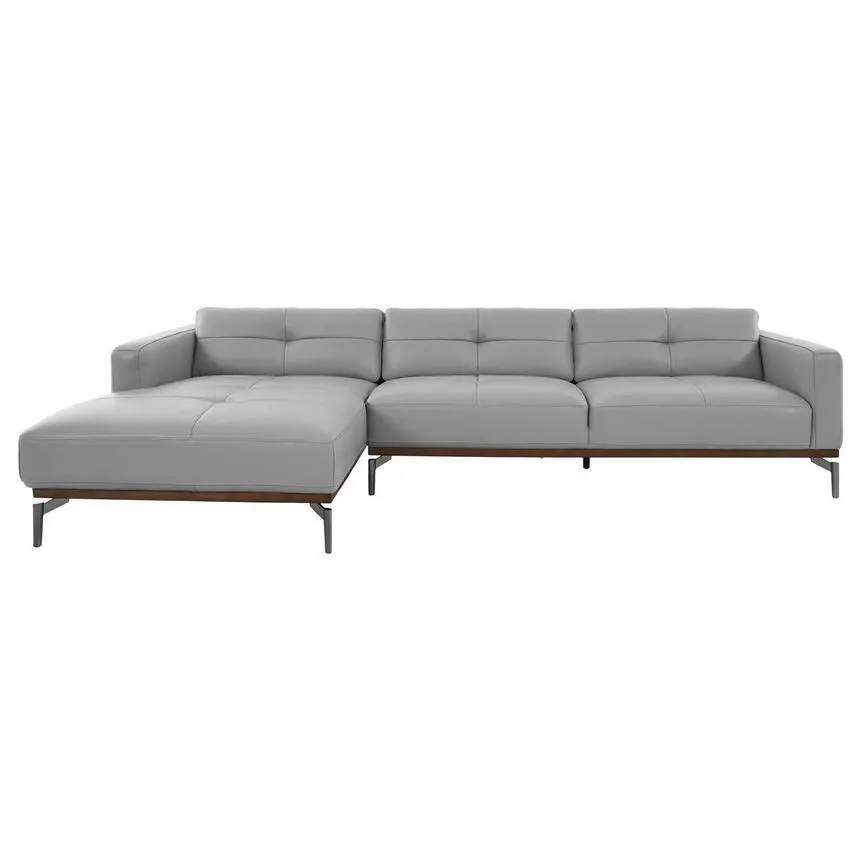 Leather Corner Sofa w/Left Chaise