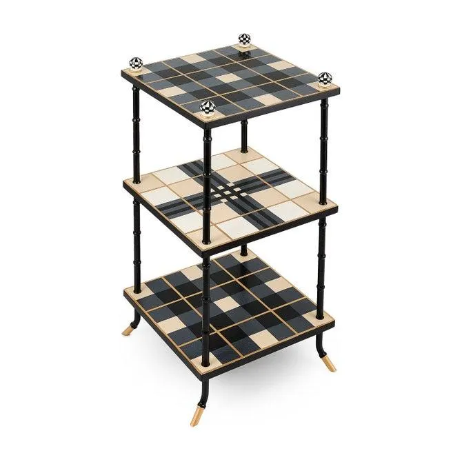 Mad for Plaid 3-Tier Table