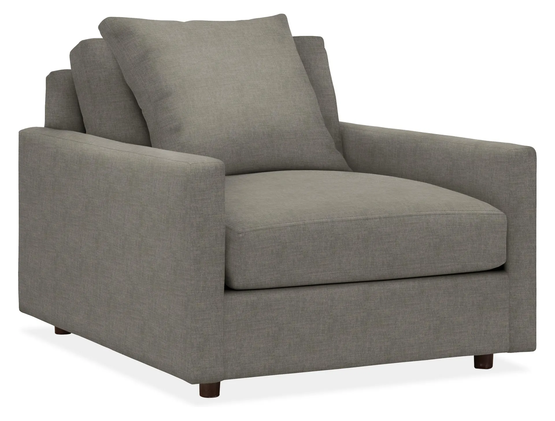 Linger/Stevens Deep Armless Chair in Mori Graphite