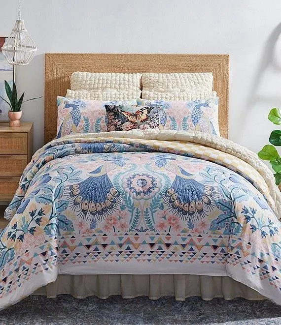 Mia Printed Whimsical Bird Comforter Mini Set
