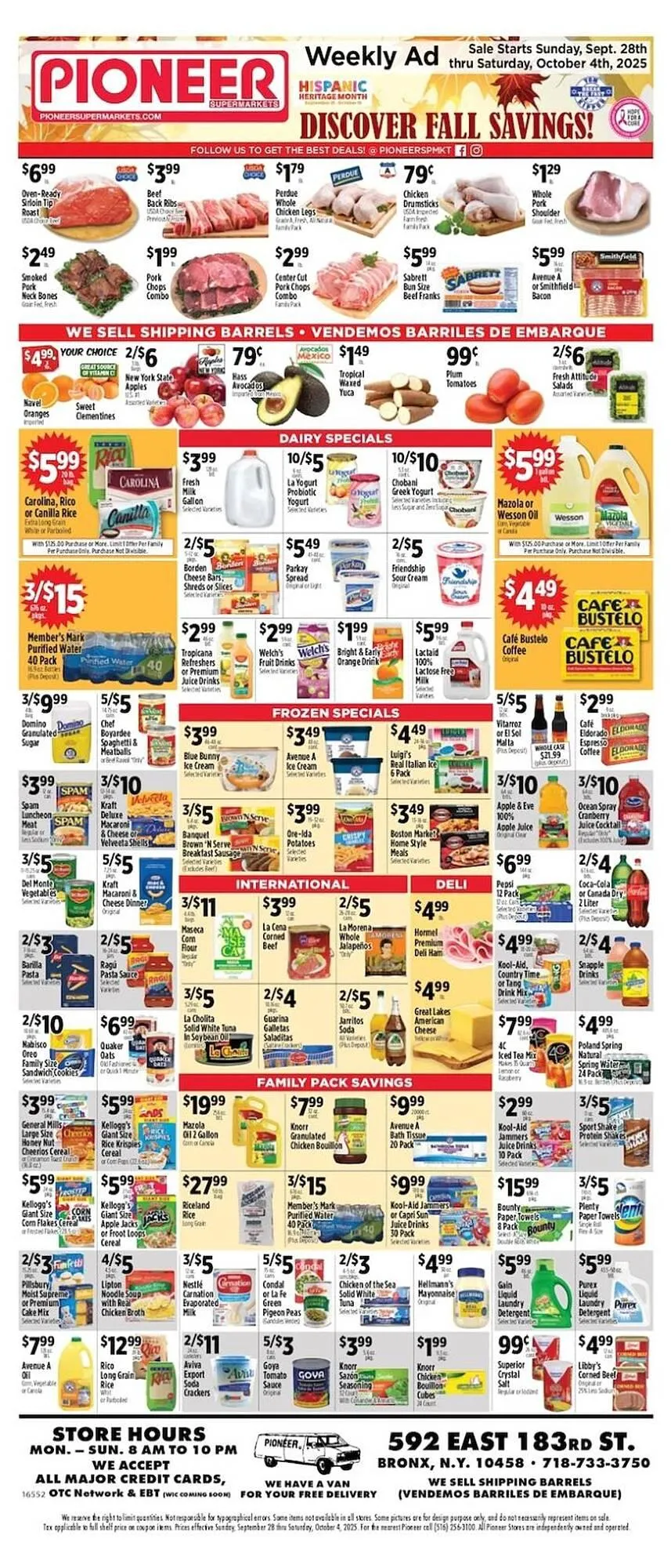 Weekly ad Pioneer Supermarkets weekly ad from September 28 to October 4 2025 - Page 1