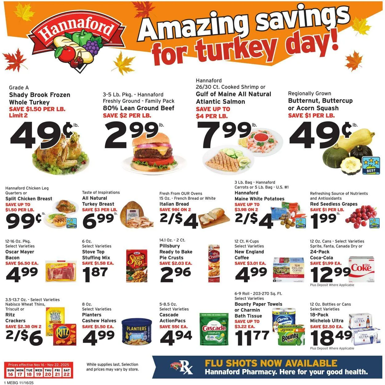 Weekly ad Hannaford Current weekly ad from November 16 to November 22 2025 - Page 1