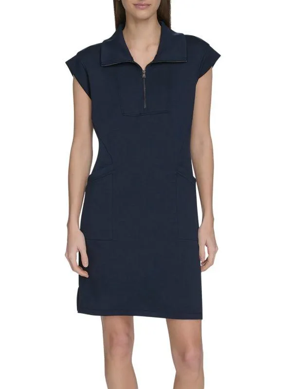 Solid Polo Minidress
