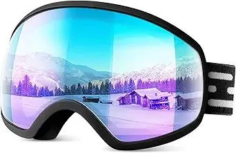 Ski Goggles, Snowboarding Goggles for Men, Women, Adult, Youth and Over 15 Years, Snow Skiing Goggles